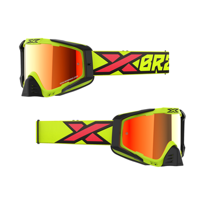 EKS-S GOGGLE FLO AMARILLO, NEGRO Y ROJO FUEGO - Minimotos