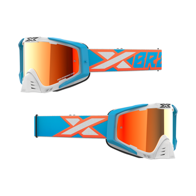 EKS-S GOGGLE WHITE, CYAN & FLO ORANGE - Minimotos