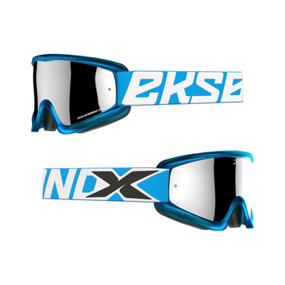 GOX FLAT-OUT MIRROR GOGGLE LIQUID CYAN/ SILVER - Minimotos