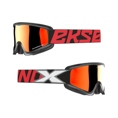 GOX FLAT OUT MIRROR BLACK RED - Minimotos
