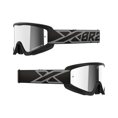 GOX FLAT-OUT MIRROR GOGGLE BLACK & SILVER - Minimotos