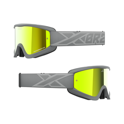 GOX FLAT-OUT MIRROR GOGGLE GREY & SILVER - GOLD - Minimotos