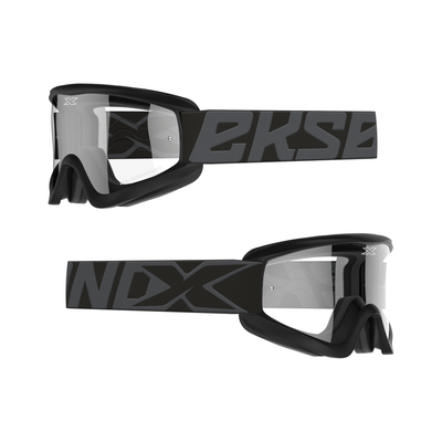 GOX FLAT-OUT CLEAR GOGGLE FLAT BLACK - Minimotos