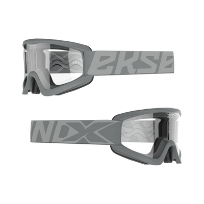 GOX FLAT-OUT CLEAR GOGGLE STEALTH GREY - Minimotos